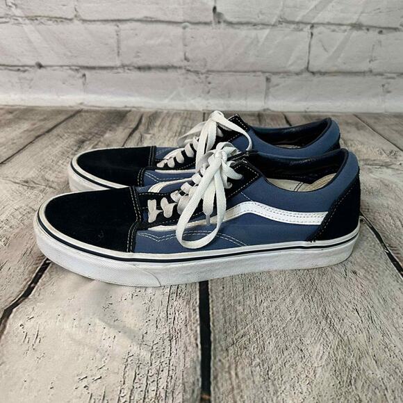 D10 Vans Old Skool Blue and Black Sneakers, Size 9, Pre-owned - Picture 4 of 8